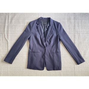 Banana Republic Women’s Blazer Navy Blue 1 Button New Sz 8 Polka Dot Textured